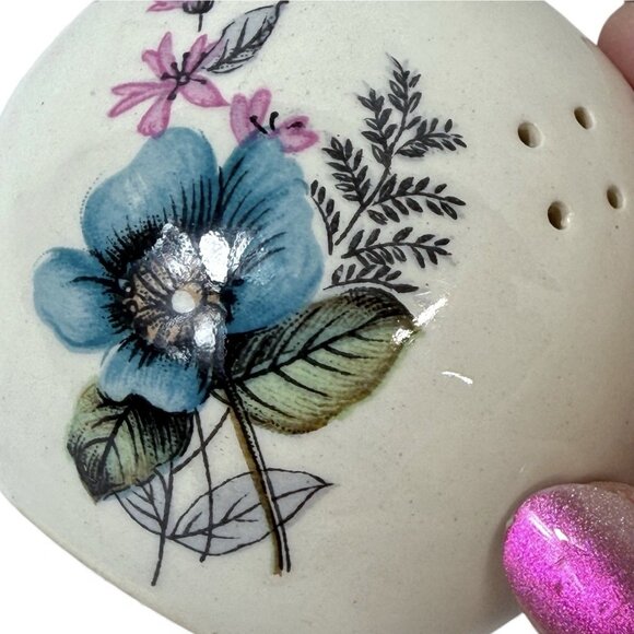 Vintage Floral Ceramic Hanging Potpourri Diffuser Ornament - Made in Japan - Picture 6 of 7